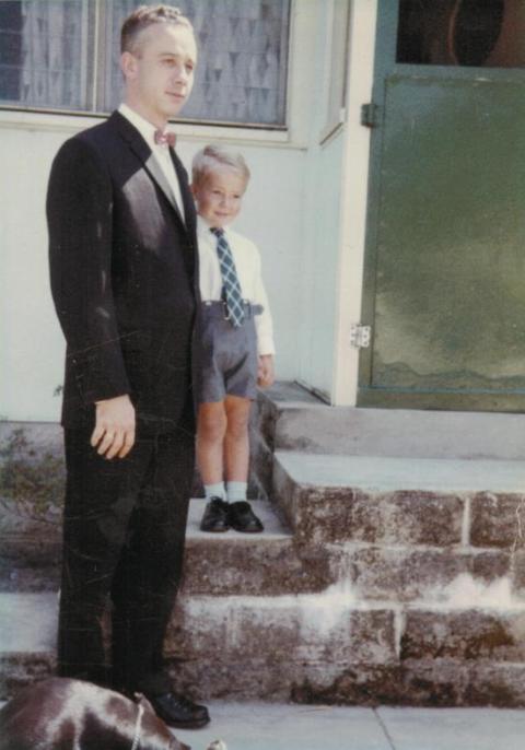 Jack and Derek on flat steps